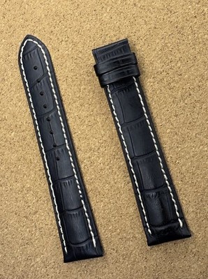 20mm HIRSCH Leather Watch Strap Premium Quality Black