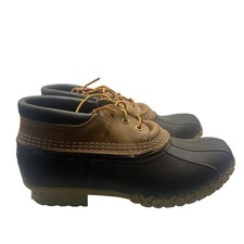L.L. Bean Bean Boots Womens Size 10 Brown Leather Duck Rain Ankle Waterproof