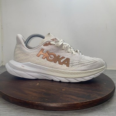 Hoka One One Mach 5 Womens Size 9.5 White Copper Athletic Running Shoes Sneakers