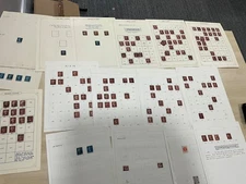 GB QV  2d blue 1d red imperf 1d Red plate part Reconstruction 145 stamps ad47