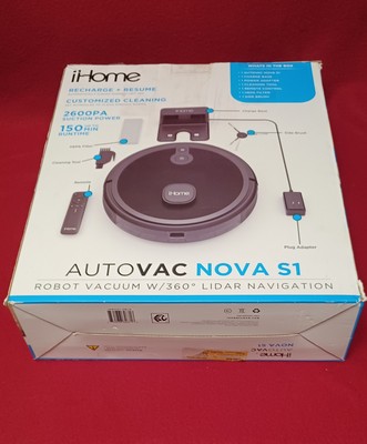 iHome- AUTOVAC NOVA S1 Robot Vacuum 150 Min. Runtime.