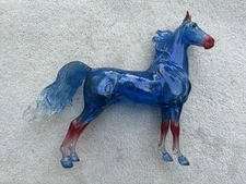 Retired Breyer Horse #1755 Patriot Clearware Blue American Saddlebred Patriotic