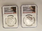 2023-S Reverse Proof Morgan and Peace Dollar Set NGC PF70 First Day-Baltimore