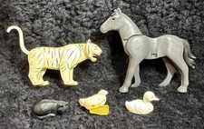 Vintage PLAYMOBIL Animals Lot 5 Horse Cat Duck White Tiger Chicken Hen Play Vintage PLAYMOBIL Animals Lot 5 Horse Cat Duck White Tiger Chicken Hen Play - Image 1