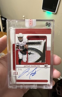 2021 Panini National Treasures - College Material Signatures Javian Hawkins /5