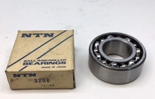 NTN 3206 Angular Contact Ball Bearing Double Row 30mm ID X 62mm OD X 0.9370in W