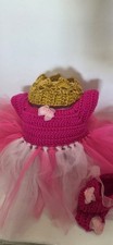 3-6 Months Newborn Baby Girl Crochet princess Outfit