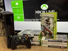 Xbox 360 Slim 250GB Bundle Console Controller 13 Games Tested Working 