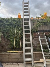 12m Taskmaster Aluminium Ladder 15 Rung 3 Sections Roofing Steps