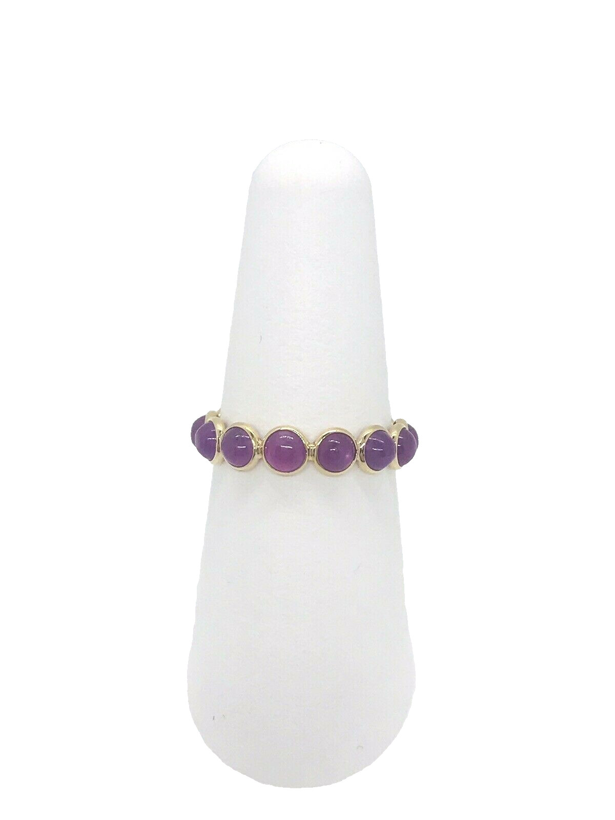 Ruby 18k Yellow Gold Eternity Stackable Wedding B… - image 4