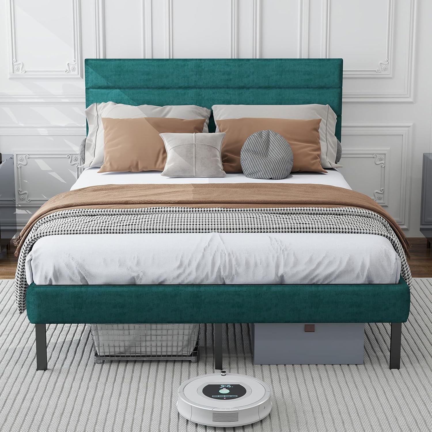 With Velvet Headboard