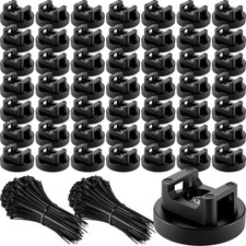 250 Pieces Magnetic Zip Tie Mount Multipurpose Cable Holder Magnets Magnetic ...