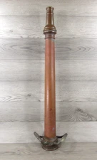 Vintage WD Allen Mfg Co. Chicago Brass Copper Fire Hose Nozzle - 30" Long - Hose