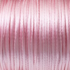 Light Pink Satin Nylon Cord - 1mm Smooth String - 30M Spool - DIY Jewelry Cord