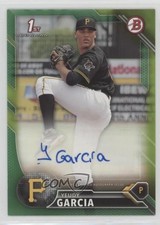 2016 Bowman Retail Prospect Green 37/99 Yeudy Garcia #PA-YG Auto b1p