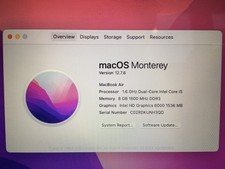 Apple MacBook Air 13,3" (inizio 2015) - 8GB RAM / 128GB SSD / 1,6GHz i5 - A1466