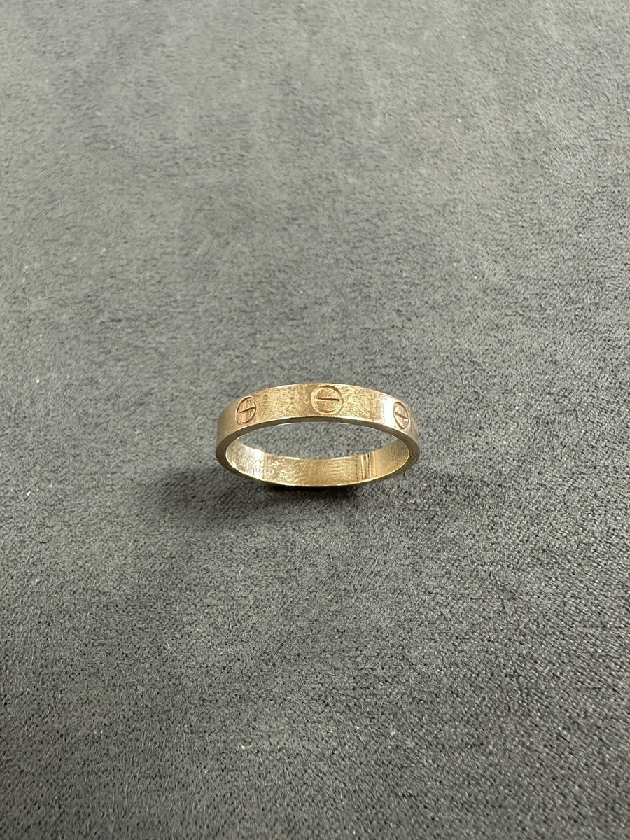 Cartier Love Ring Yellow Gold Small 3.6mm Size 59 US 8.75 | eBay