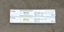 2 Genuine Canon C3325,C3330,C3525 Yellow & Black Toner GPR-53