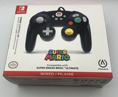 Nintendo Switch Super Mario Wired Controller In BLACK - NSGCWDB game cube style