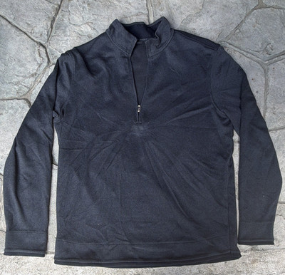 Under Armour ColdGear Men s L Black 1/4 Zip Mock Neck Long Sleeve Pullover