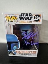 Mandalorian Funko Pop Signed By Axe Woves Actor Simon Kassianides