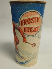 Frosty Treat 24 Ounce Dixie Cup Down Hill Skiing Unused Shelf 4