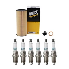 Wix Engine Oil Filter & Denso 6 Spark Plugs kit for Audi Q5 3.2 S5 3.0 V6 DOHC