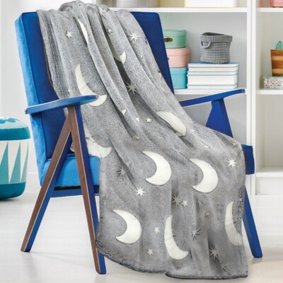 Follow That Dream Moon & Stars Glow In The Dark Decke 127 x 152 cm