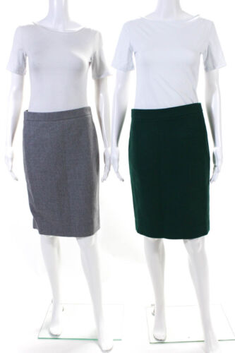 J Crew Womens Number 2 Pencil Skirts Green Size 2 