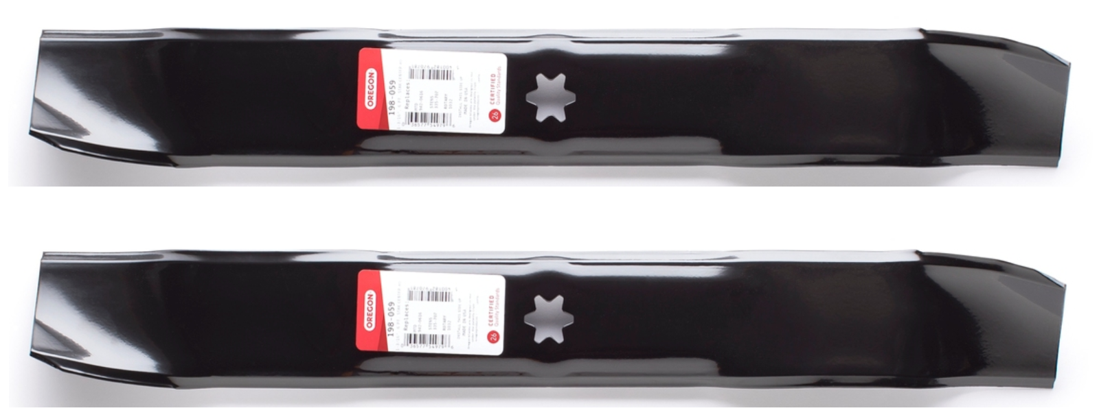 Lame Da Taglio Oregon 198-059 Per Tagliaerba Troy-Bilt - Misure: 21-3/16" X 2.75", Foro Centrale A Stella 5/8"