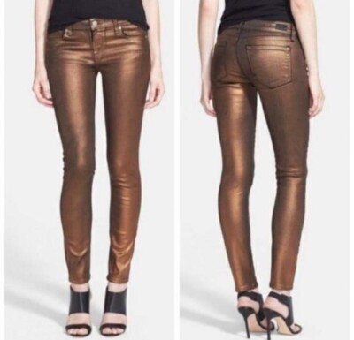 Paige Pants Size 28 Skinny Verdugo Copper Galaxy Ultra $250
