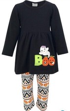 4-5 Yr Girls Boutique Halloween/Pumpkin Leggings Long Sleeve Shirt