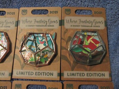 2021 Disney Where Fantasy Grows Terrarium Complete 12 Pin