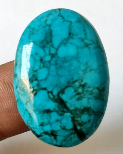 Cabochon Ovale Turquoise Naturelle 18,20 Carats – Pierre Précieuse Bleue, Inde, Neuf