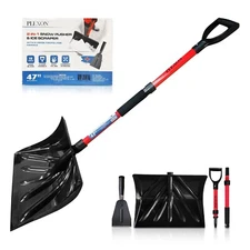 PLEXON Collapsible Snow Shovel for Driveway Lightweight Snow Shovel for Snow ...