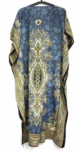 Long Kaftan Dress Hippy Boho Maxi Women Polyester Caftan Tunic Dress Night Gown - Picture 12 of 39