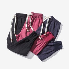 Pantalones Casuales De Lino Para Hombre, De Verano, Color Sólido