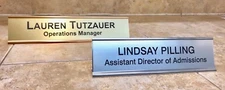 NAME PLATE OFFICE DESK ENGRAVED DOOR SIGN PERSONALIZED EMPLOYEE 2X8, 2X10, 2X12