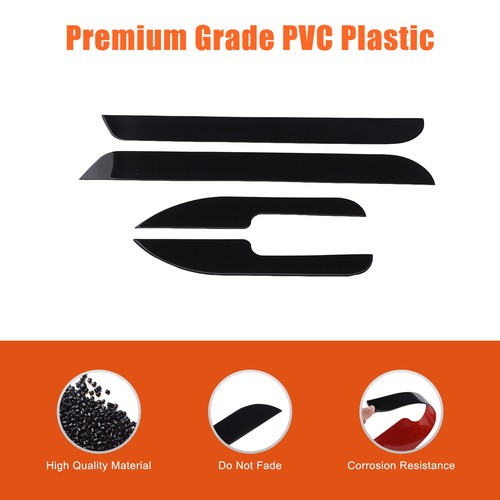 PVC Gloss Black Door Anti-kick Panel Trim Sticker For Hummer H2 2003-2007 - Picture 8 of 13