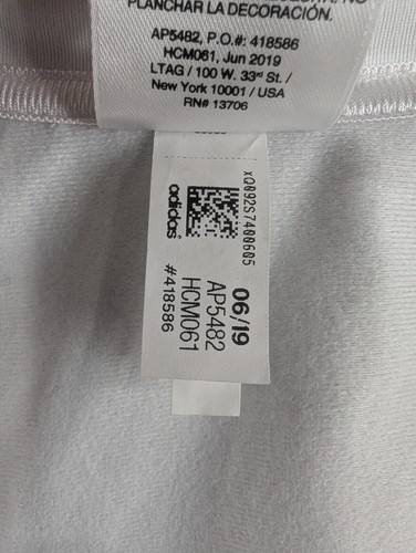 Adidas Tricot Event Jacket Boys SZ L (14/16) White Black Stripes AP5482 - Picture 9 of 9
