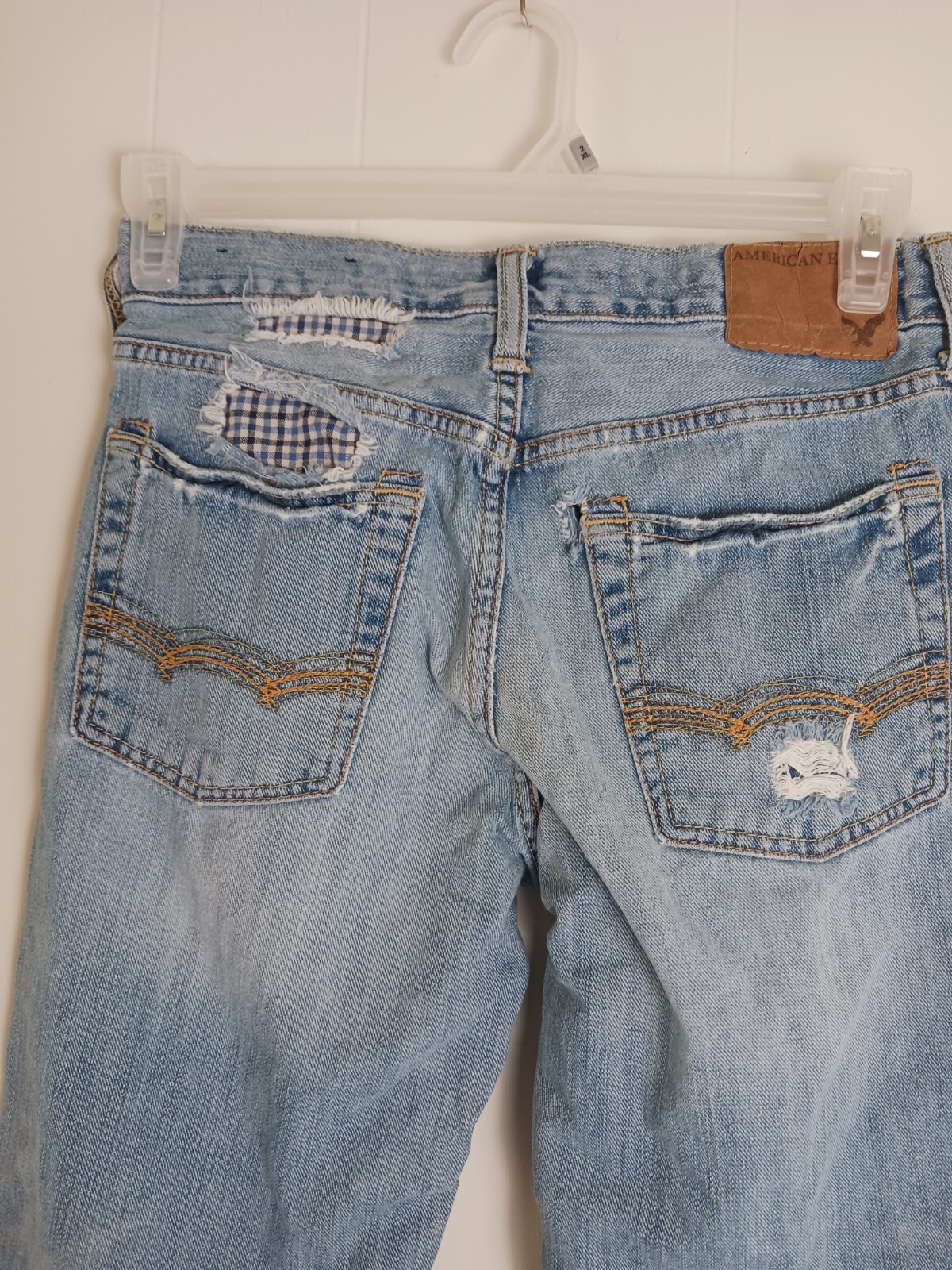 American Eagle Bootcut Distressed Patchwork Jeans… - image 6