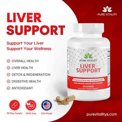 Liver Support Cleanse Detox & Repair Artichoke Milk Thistle Turmeric + Herbs