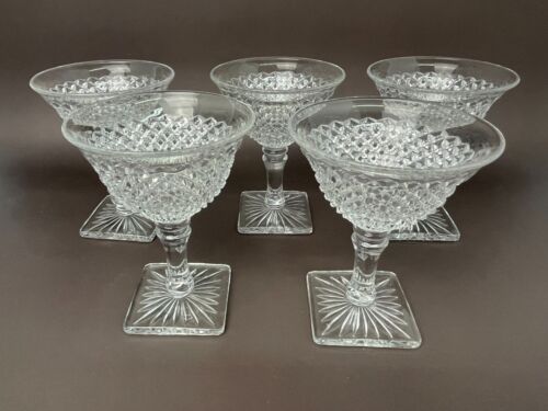 5 Pieces Westmoreland 4" English Hobnail Clear Liquour Cocktail Glass USED