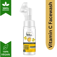 Unisaif Vitamin C Foaming Face Wash 100ml – Brightening, Hydrating, Deep Clean