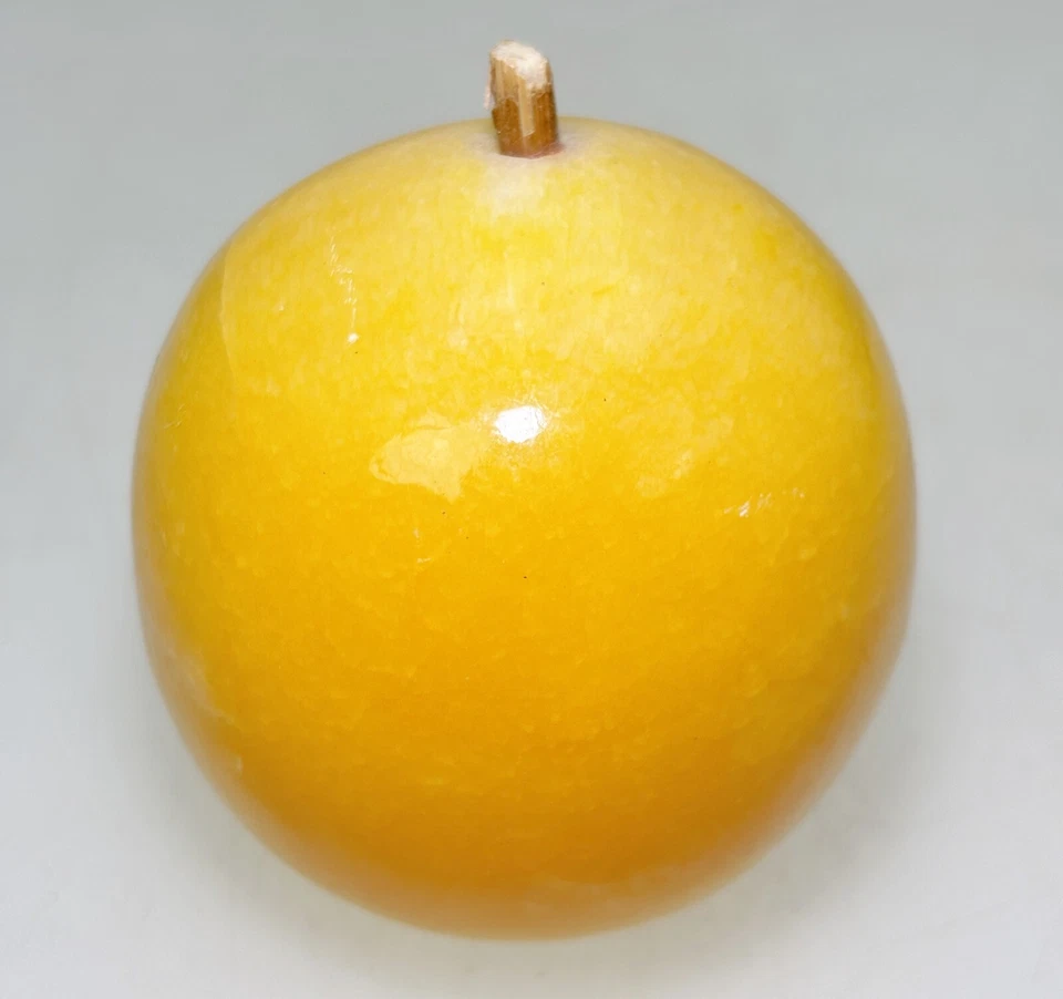 "Tallo de madera de 3"" tallado en piedra cítrica naranja vintage pesado" Foto 2 de 4