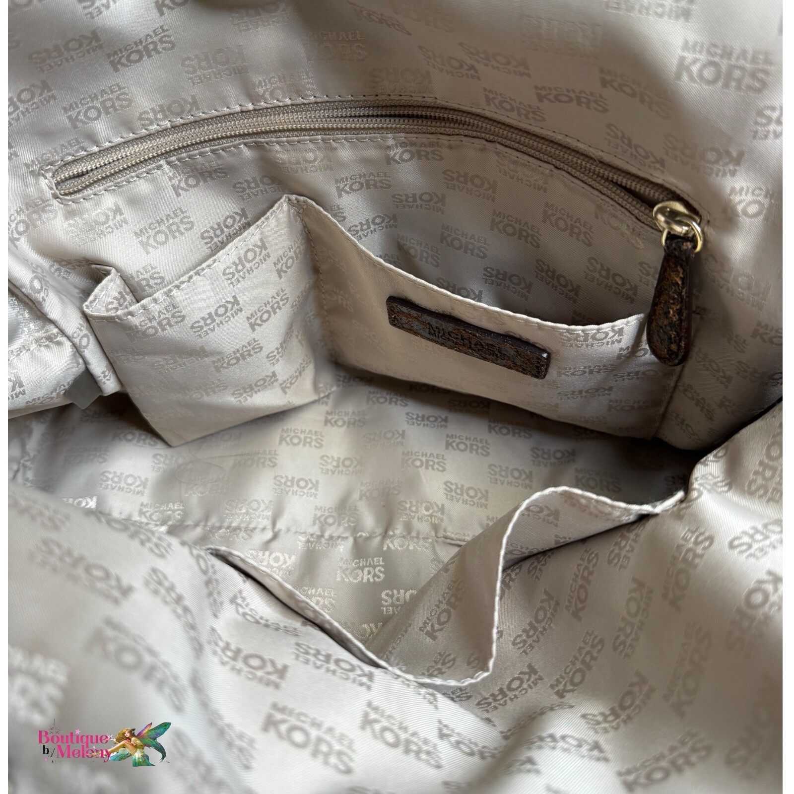 Michael Kors Mocha Python Handbag Crossbody Leath… - image 19