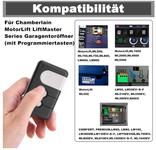 2Pcs garage remote control for Chamberlain LiftMaster TX4RUNI,84335EML,94335EML - Picture 3 of 7