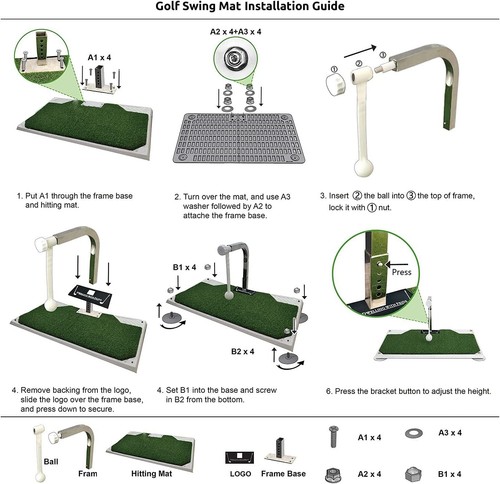 Equipo de práctica de golf - con planchas y palos en su hogar u oficina - Imagen 7 de 8