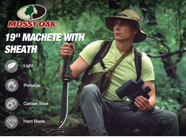 Sierra de machete de 19 pulgadas hoja afilada machete ergonómica mango antideslizante con funda EE. UU. Foto 4 de 4