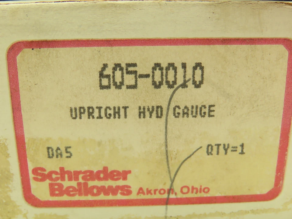 Schrader 605-0010 Upright Hydraulic Gauge Vertical Scale 100-500PSI LOT OF 3 - Image 3 of 4